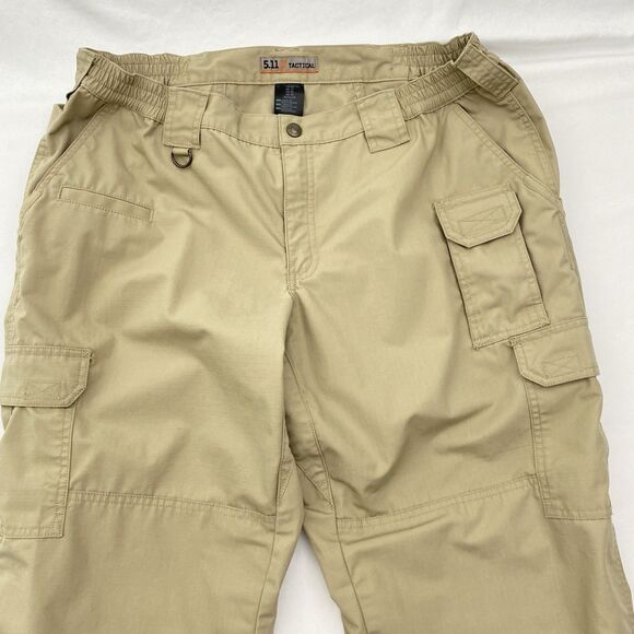 511 Tactical Cargo Pants Womens 18 Khaki Tan Straight Leg Pockets EMT Military - Picture 3 of 13